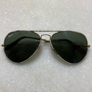 Ray-bans Gold and Green Camo Aviators Small frame